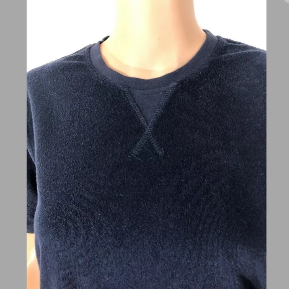 American Apparel T-Shirt French Terry XS Navy Blue - Picture 2 of 8